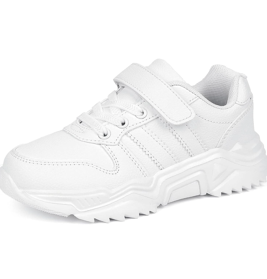 Unisex-Child White Boys Girls Shoes Antiskid Tennis Sneakers Outdoor Casual Kids Shoes Running Shoes(Toddler/Little Kid/Big Kid), 36 EUR