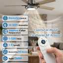 Neftis 42 Inch Ceiling Fans with Lights and Remote, Big Lampshade, Small
