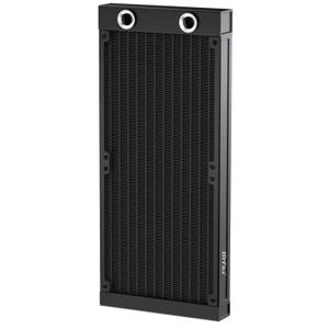 Water Cooling Computer Radiator, 12 Pipe Aluminum Heat Exchanger Liquid Cooling Radiator G1/4 Thread Heat Row Sink 240mm for CPU PC Laser Water Cool System DC12V Black