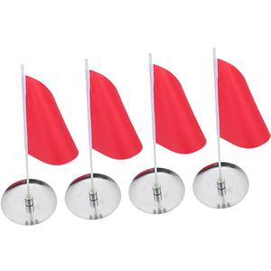 4 Sets Mini Golf Flag Sticks: Golf Flags and Hole Cups for Golfing Course or Backyard Putting Green and Chipping Golfer