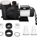 Anbull 2.5HP Swimming Pool Pump, 1850W In/Above Ground Pool Pump with 59.05'' Electric Cord, High Efficiency and Low Noise, Apply to Water Circulation in Filtration System (110-120V/60HZ)