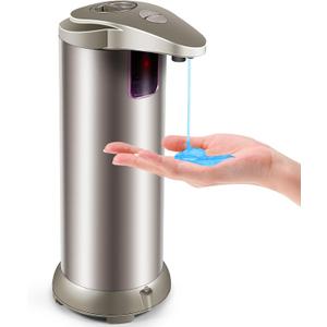 Automatic Soap Dispenser, Touchless Hand Free Soap Dispenser with 3 Adjustable Levels Control, Infrared Motion Sensor & Waterproof Base, Auto Liquid Hand Soap Dispenser for Bathroom, Kitchen, Office