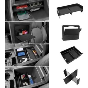4PCS Center Console Organizer Compatible with Honda 2023-2025 2026 Pilot & 2026 Passport Accessories Armrest Divider Hidden Storage Box Organizer Divider Compartment Tray