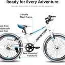 JOYSTAR Lubbock 20 24 Inch Kids Bike for Boys & Girls Ages 7-12 Years Hardtail Mountain Bike for Kids with 1-Speed/7-Speed Drivetrain, White Wall Knobby Tires, Kids' Bicycle