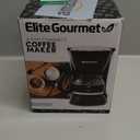 Elite Gourmet EHC4128 Automatic 4-Cup Brew & Drip Coffee Maker with Pause N Serve, Glass Carafe, Reusable Filter, On/Off Switch, Keep Warm, Water Level Indicator, Black