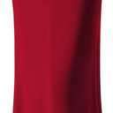 URBAN K Womens Basic Foldable High Waist Regular and Plus Size Maxi Skirts (Large, Burgundy)