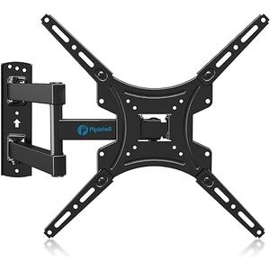 Full Motion TV Wall Mount Bracket Articulating Arms Swivels Tilts Extension for Most 24-55 Inch LED LCD Flat Curved Screen TVs, Max VESA 400x400mm up to 66lbs by Pipishell