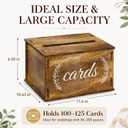 Wooden Wedding Card Box with Slot Rustic Gift Card Box for Wedding Decorations for Reception Money Gift Boxes for Party Anniversary Baby & Bridal Shower