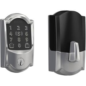 Schlage Encode Plus Smart Wi-Fi Lock for Front Door, Keyless Entry Deadbolt, Unlock with Apple Watch, Built-in WiFi and App Control, Easy Install, Alexa & Apple HomeKit Compatible, Bright Chrome