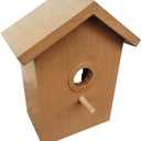 SPY Window Birdhouse - Easy to Make See Through One Way Mirrored Home Bird Nest House Mount with Viewing Window for Backyard  7x8.5 In