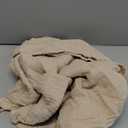 EMME Cotton Throw Blanket for Couch Soft Muslin Blankets 50"x60" Lightweight Breathable Blanket All Season Gauze Blanket, Light Tan