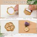 MotiMind 100 Pcs Bow Wax Seal Stickers Wedding Invitation Envelope Seal Stickers, 3D Self Adhesive Stamp Decals for Invitation, Baby Shower, Greeting Cards, Gift Wrapping(Antique Gold)