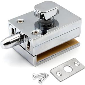 Glass Door Lock, Glass Door Latch Replacement, Glass Shower Door Latch, Glass Door Locks No Drilling for 8-12mm Glass Door