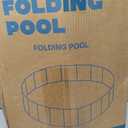 Foldable Swimming Pool for Kids 62.9"x17.7" Hard Plastic Portable Dog Pool Anti-Slip Collapsible Pets Bathtub Kiddie Pool Indoor Outdoor Backyard (Beach Party 63'')