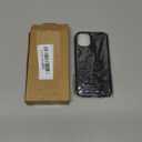 Matte Black Case Compatible with - iPhone 12 Mini - 5.4 inch Protective TPU Rubber Cover Cute Bats Spooky Print Classy Bumper Non-Slip Lightweight Shockproof Goth Halloween Animal Cool Silicone