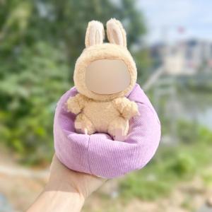 Handmade Bean Bag Chair for Doll Seat, 15-17cm Doll Sofa Table Dispaly Accessories (Light Purple)