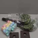 EAMBRITE Easter Decorations Easter Tree with Eggs, 2Ft Tabletop Tree with 24 LED Lights, Lighted Artificial Tree Battery/USB Operated Light up Easter Egg Tree for Spring Home Decor (2 Pack) (Green)