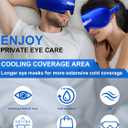 2PCS Cooling Eye Mask and Neck Ice Wrap,Cold Gel Eye Ice Pack for Sleep,Cooling Mask for Eyes,Reusable Ice Eye Patch Cold Compress for Puffy Eyes,Headache,Dark Circles,Migraines Relief,Blue