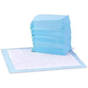 2 PACK Dog and Puppy Pee Pads, 5-Layer Leak-Proof Super Absorbent, Quick-Dry Surface, Potty Training, Regular (22x22"), 100 Count, Blue & White 