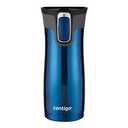 Contigo West Loop Stainless Steel Travel Mug with AUTOSEAL Lid, 16oz., Stainless Steel/Blue