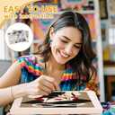 Doodlream Elegant Lady DIY Punch Needle Embroidery Kit for Adult Beginner, 9.4" Woman Wearing Hat Punch Stitching Craft Set for Starter with Frame, Fabric Pattern, Threader, Yarn, Pinch Needle | 9.4" x 9.4", Hat Woman Punch Stitching Craft Set for Starter with Frame, Fabric Pattern, Threader, Yarn, Pinch Needle