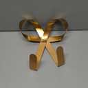 Daifunli 1 Pcs Large Christmas Metal Bow Tree Topper Ornaments with Clip Christmas Bow Decoration for Xmas Tree Topper Garland Wreath Indoor Outdoor Decor, 10 x 8 Inches(Classic,Gold)