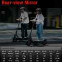 Scooter Rear-view Mirror Compatible with Ninebot by Segway All KickScooters MAX G30 G2 G3 ZT3 Pro GT3 F3 E3(Except Air T15), Adjustable Wide-Angle Vision Rearview Mirrors Original Accessories 2-Pack