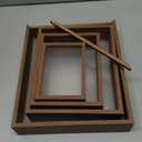 Freezing point Shadow Box Frame 8x8 Shadow Boxes Display Case with Linen Back Memorabilia Awards Medals Bouquet Photos Picture Badge Wedding Memory Box for Keepsakes Carbonized Small Pin Board (88)