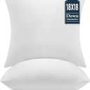 puredown 18x18 Throw Pillow Inserts Set of 2  Supportive & Fluffy Down Alternative Pillow Forms for Couch, Sofa & Bed, Indoor Decorative Cushion Stuffer