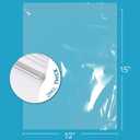 GPI - 12" x 15" Zip Bags, 100 Count, Clear Plastic Reclosable Zipper Poly Baggies, with Resealable Zip Top Lock. for Freezer, Apparel, Clothing, Food, Home & Office Supplies.