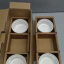 DOWAN Ramekins 12 oz Oven Safe, Creme Brulee Ramekin Souffle Dishes for Baking, Porcelain Samll Bowls for French Onion Soup, Dessert Custard Cups Sauce Dish, Set of 6, Soft White