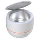 ARGOMAX Ultrasonic Retainer Cleaner for Dentures: 24W 200ml Portable Ultrasonic Cleaner Machine for All Dental Aligner, Braces, Mouth Guards, Toothbrush Head, Shaver Head, Jewelry - White+Orange.