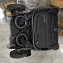 UPPAbaby Minu V3 Travel Stroller - Lightweight + Compact Design - One-Hand Fold + Unfold - from Birth + Overhead Compatible - James (Black/Carbon Frame/Black Leather)