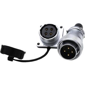 WEIPU WS24 4-Pin Aviation Circular Connector, 25A Threaded Coupling, Panel Mount Dustproof Male Plug & Female Socket, Industrial Electrical Connector