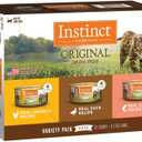 Instinct Original Pate Wet Cat Food, Grain Free Recipe - Variety Pack, 5.5 Ounce (Pack of 12) (EXP 10/15/28)