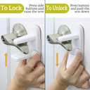 Door Lever Lock (2 Pack) Prevents Toddlers from Opening Doors Easy One-Hand Operation for Adults Durable ABS with 3M Adhesive Backing No Tools Needed for Install