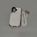 Bocasal Crossbody Wallet Case for iPhone 17, RFID Blocking PU Leather Zipper Handbag Purse Flip Cover, Kickstand Folio Case with Card Slots Holder Wrist Strap Lanyard 5G 6.3 Inch (White)