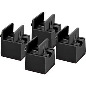 uxcell 2 inch Bed Risers with Adjustable Screw Clamp, 4Pcs Furniture Risers for Bed, Desk, Sofa, Table, Fit for Furniture Thickness 0.39-1.96", Supports 5000 Pounds, Black