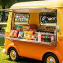 47" x 11" Stainless Steel Folding Concession Shelf Food Truck Serving Counter with Locking Bracket Heavy Duty Fold Out Service Table Drop Down Workbench for Kitchen Workshop Wall Mounted Serving Tray, 47.24 x 11.41 x 5.74 inches