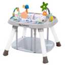 Time Followers 4-in-1 Baby Activity Center | 3 Stage Grow Stationary Standing Toddler Play Table | Tummy Time,Exersaucer, Jumpers & Bouncers | Babies Essential for Baby Ages 6M+ (Beige)
