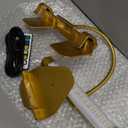 HONWELL Painting Lights Cordless, Dartboard Light with Remote, Rechargeable Picture Light, Picture Frame Lights with 3 Modes 28 LEDs Rotate Head, 360 Flexible Neck,Clip on Display Light for Artwork (Gold)