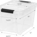 IRIS USA 4-Pack 19 Quart Storage Bins with Lids, Clear