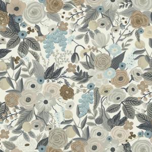 Ismoon 17.3''x78.7''Floral Peel and Stick Wallpaper Watercolor Vintage Contact Paper Removable Self-Adhesive Wallpaper Renovated Furniture for Cabinets Shelves Counter Tops Wall Decor Roll (Gray-Embossed)
