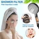 Replacement Handheld Shower Filter Compatible with SR SUN RISE Shower Handheld, Hard Water High Efficiency Filter 3 Pcs