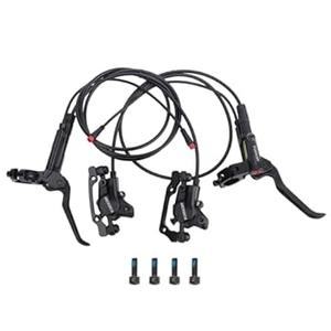 Hydraulic Disc Brake Set, Left Front 800mm & Right Rear 1550mm, Mountain Bike Brakes Set for Mountain Bike, Road Bike, Fat Bike(2 Piston)