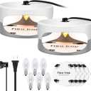 Flea Traps for Inside Your Home 2 Packs, Flea Light Trap for Indoor, Bed Bug Killer with Sticky Pads & Light Bulb Replacement, Natural Fleas Insect Infestation Treatment Trap (White+Grey)