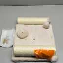 MECOOL Cat Scratching Post Premium Basics Kitten Scratcher Sisal Scratch Posts with Hanging Ball 22in for Kittens or Smaller Cats (22 inches for Kitten, Beige)