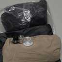 Inflatable Foot Rest Pillow for Travel - Adjustable Height Flight Foot Rest with Eye Mask and Earplugs for Kids & Adults on Airplane, Car, Train, Office, and Home (Gray, 2 PCS)