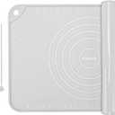 Silicone Pastry Mat 20"*16" Extra Thick Non Stick Baking Mat Food Grade Silicone Dough Rolling Bake Mat with Edge Heightening Light Grey