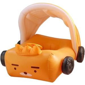 Baby Pool Float, Infant Toddler Swim Floaties with Canopy for 1-5 Years Boys Girls Color Yellow Pink